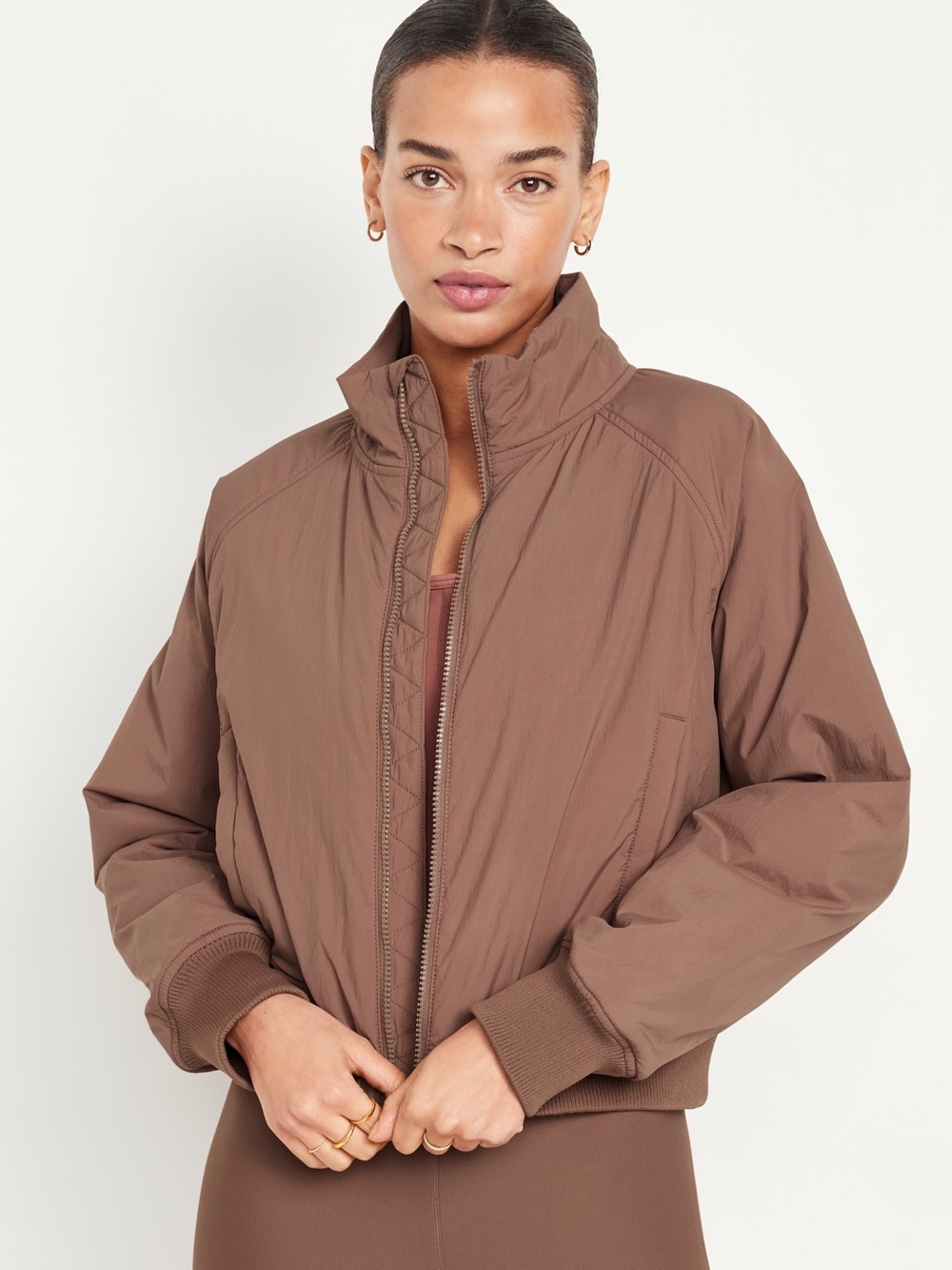 Old Navy Warm Mauve Water Resistant Bomber Jacket Size M